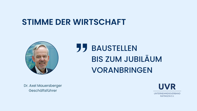 Baustellen bis zum Jubiläum voranbringen