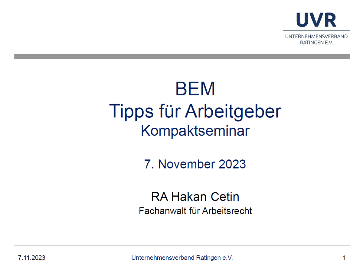 Online-Seminar "BEM - Tipps für Arbeitgeber" am 7. November 2023