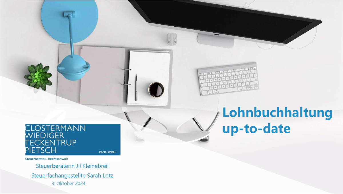 Online-Seminar "Lohnbuchhaltung up-to-date"