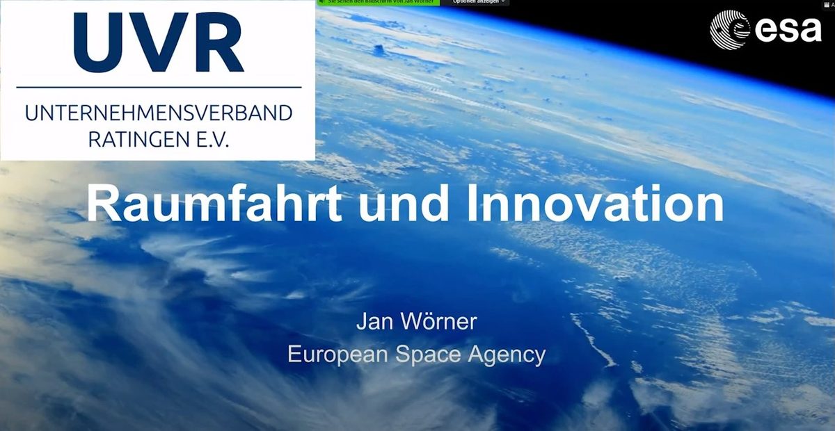 UVR-Forum "Raumfahrt und Innovation" mit Prof. Jan Wörner am 20.05.2021