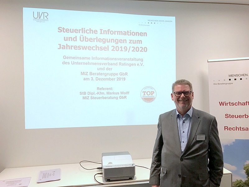 UVR-Abendtreffen "Steuerliche Informationen zum Jahreswechsel"