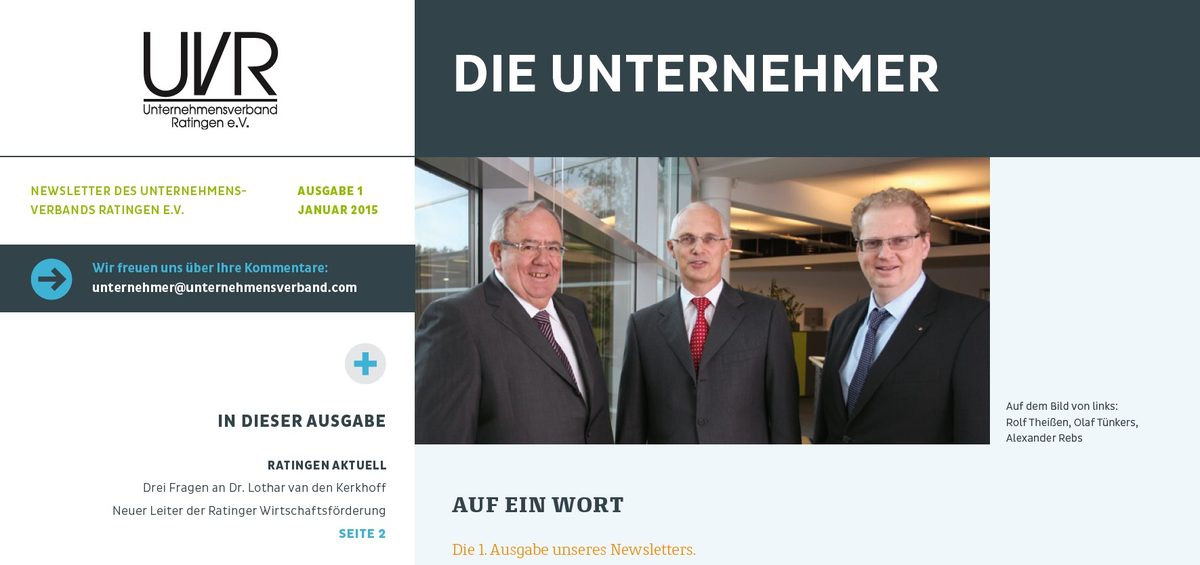 UVR-Newsletter "DIE UNTERNEHMER" - Ausgabe 30