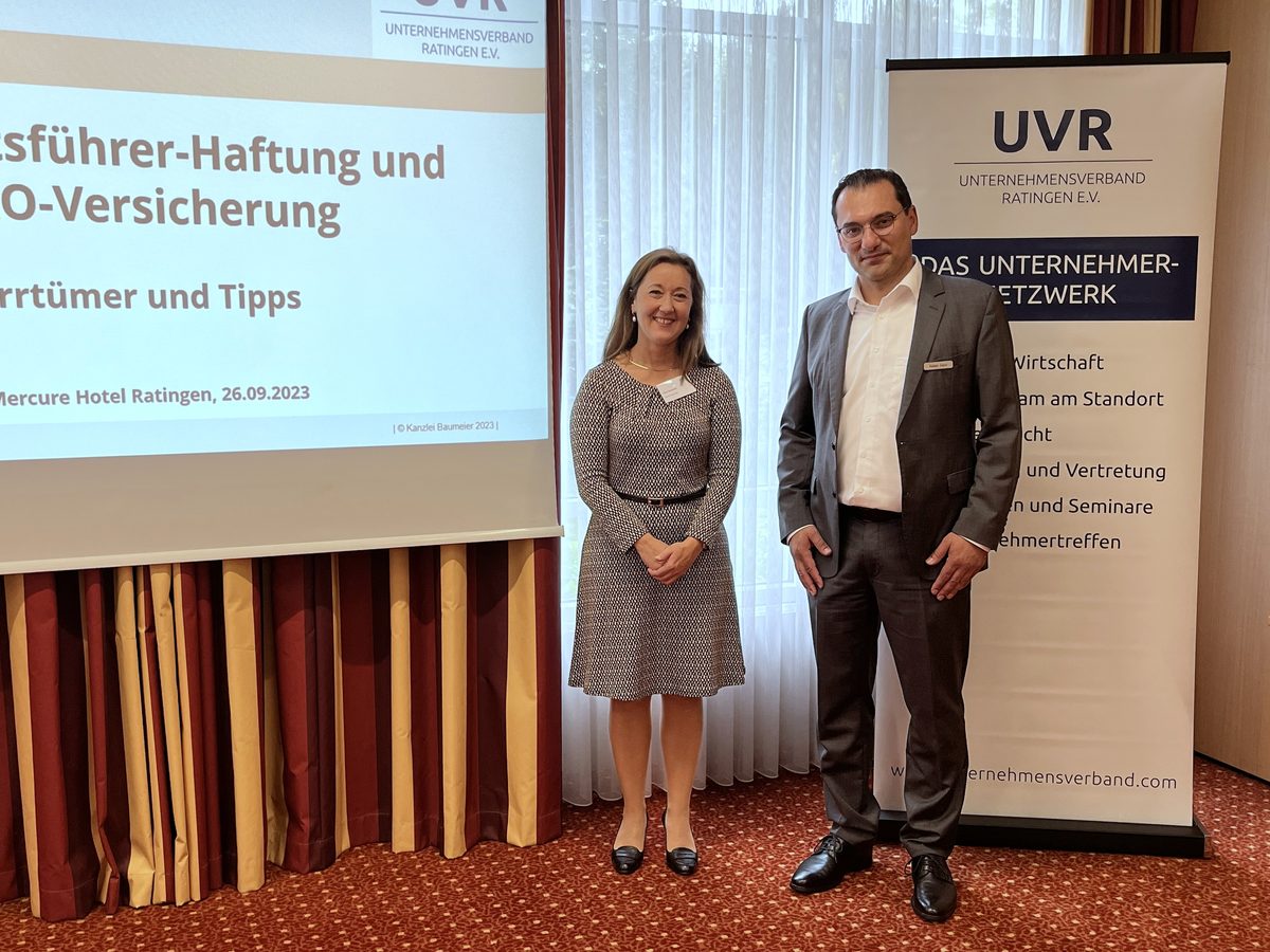 Vortrag "Geschäftsführer-Haftung und D&O-Versicherung: Irrtümer und Tipps"